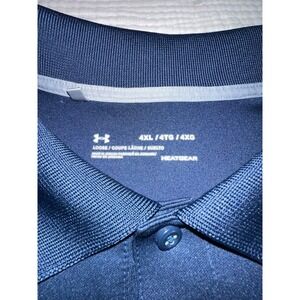Under Armour Mens 4XL HeatGear Loose Fit Performance Polo Shirt Navy